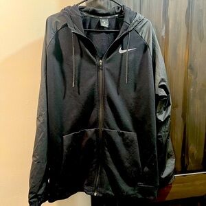 Nike Black Windbreaker Jacket with Hood